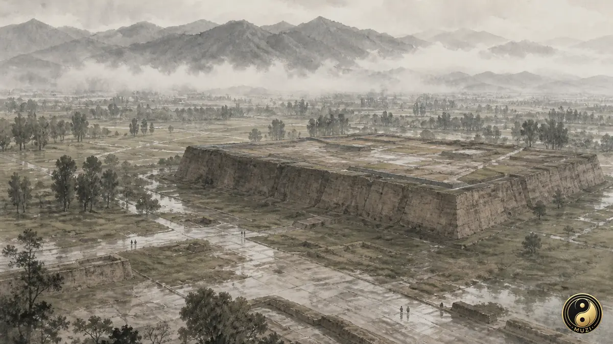 Shaanxi — Weiyang Palace Site — Ink-wash atmosphere