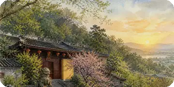 Evening Bell at Nanping Hill — Bell Hill in Morning Mist