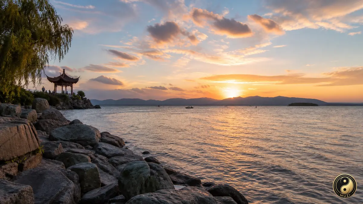 太湖·晨曦远景